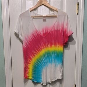 No Boundaries Blue and Yellow Short Sleeve Relaxed T-Shirt